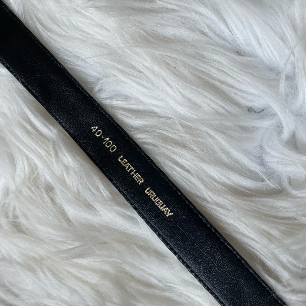 Vintage YSL leather Brass Buckle Belt - Picture 8 of 8